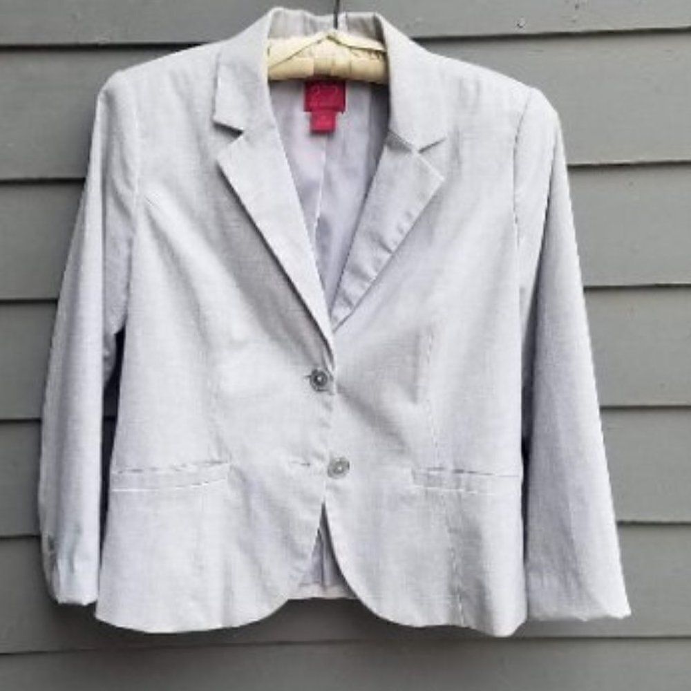 212 Collection LIGHT GRAY 2 Button Blazer Size 10